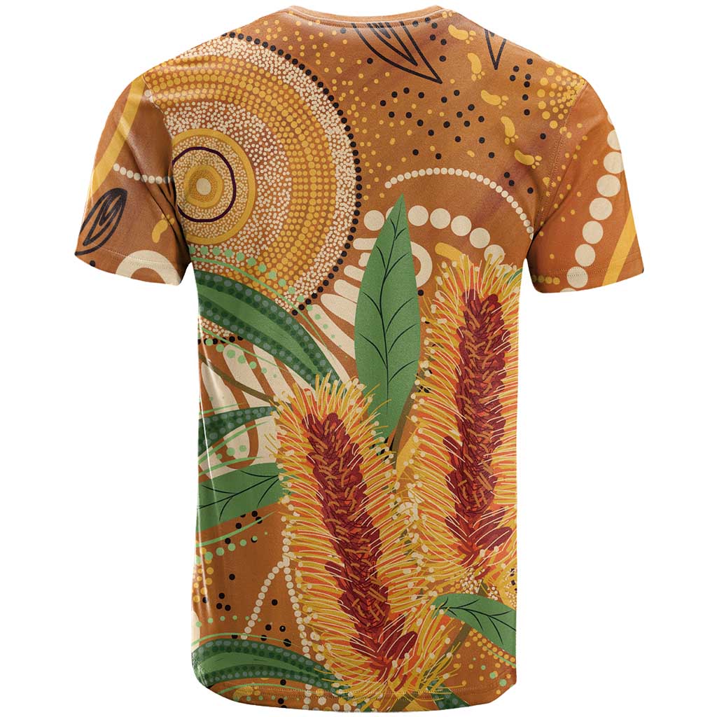 Australia Bottlebrush T Shirt Callistemon Aussie Native Flowers Indigenous Art - Aussie Hoodie