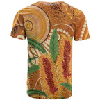 Australia Bottlebrush T Shirt Callistemon Aussie Native Flowers Indigenous Art - Aussie Hoodie