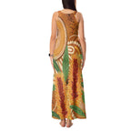 Australia Bottlebrush Tank Maxi Dress Callistemon Aussie Native Flowers Indigenous Art - Aussie Hoodie