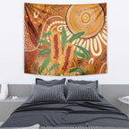 Australia Bottlebrush Tapestry Callistemon Aussie Native Flowers Indigenous Art - Aussie Hoodie