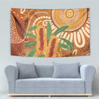 Australia Bottlebrush Tapestry Callistemon Aussie Native Flowers Indigenous Art - Aussie Hoodie