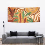 Australia Bottlebrush Tapestry Callistemon Aussie Native Flowers Indigenous Art - Aussie Hoodie
