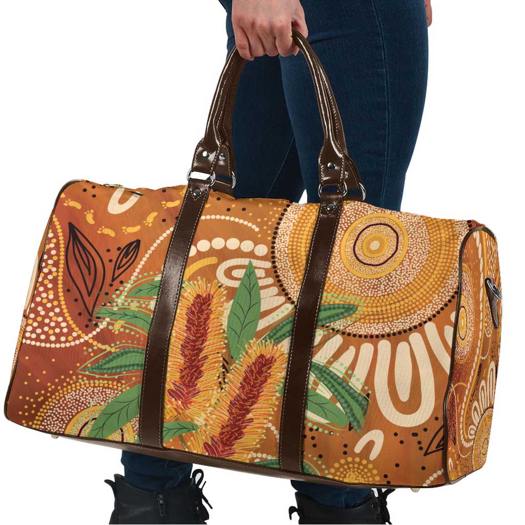 Australia Bottlebrush Travel Bag Callistemon Aussie Native Flowers Indigenous Art - Aussie Hoodie