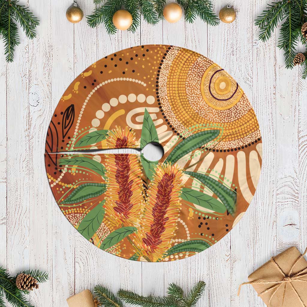 Australia Bottlebrush Tree Skirt Callistemon Aussie Native Flowers Indigenous Art - Aussie Hoodie