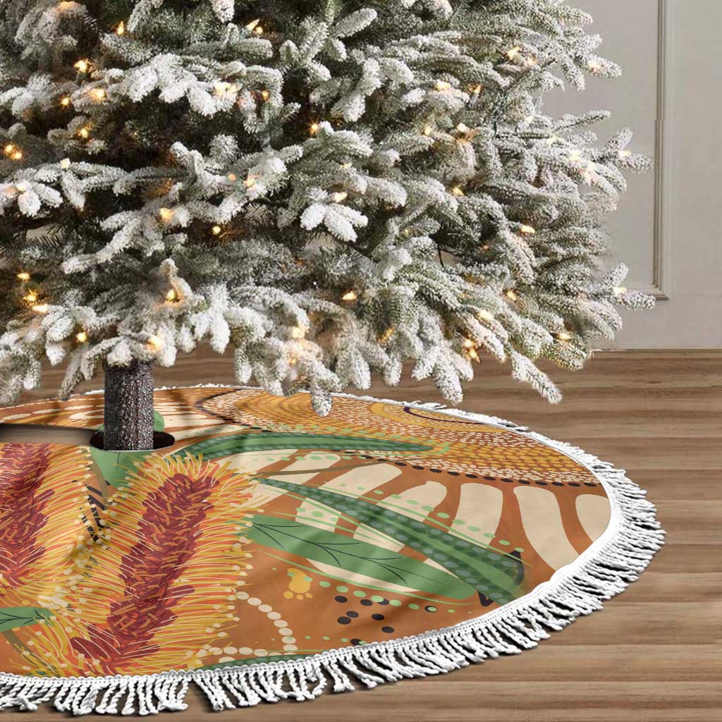 Australia Bottlebrush Tree Skirt Callistemon Aussie Native Flowers Indigenous Art - Aussie Hoodie