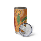 Australia Bottlebrush Tumbler Cup Callistemon Aussie Native Flowers Indigenous Art - Aussie Hoodie