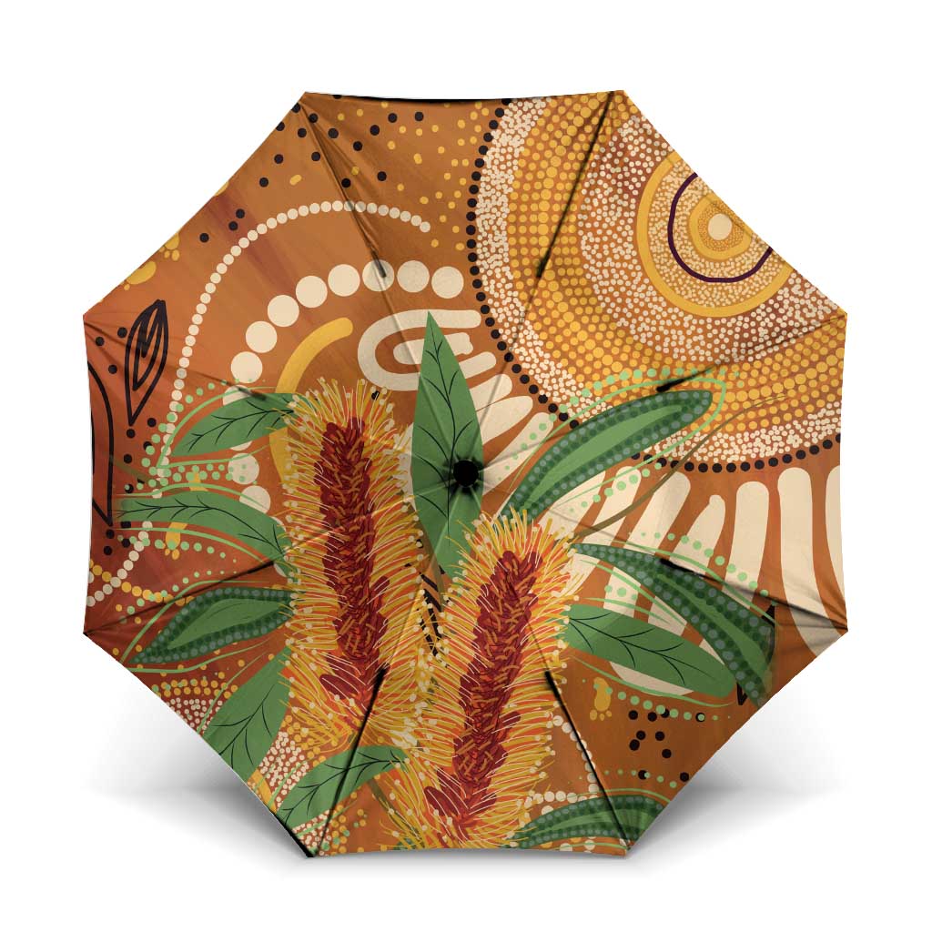 Australia Bottlebrush Umbrella Callistemon Aussie Native Flowers Indigenous Art - Aussie Hoodie
