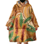 Australia Bottlebrush Wearable Blanket Hoodie Callistemon Aussie Native Flowers Indigenous Art - Aussie Hoodie