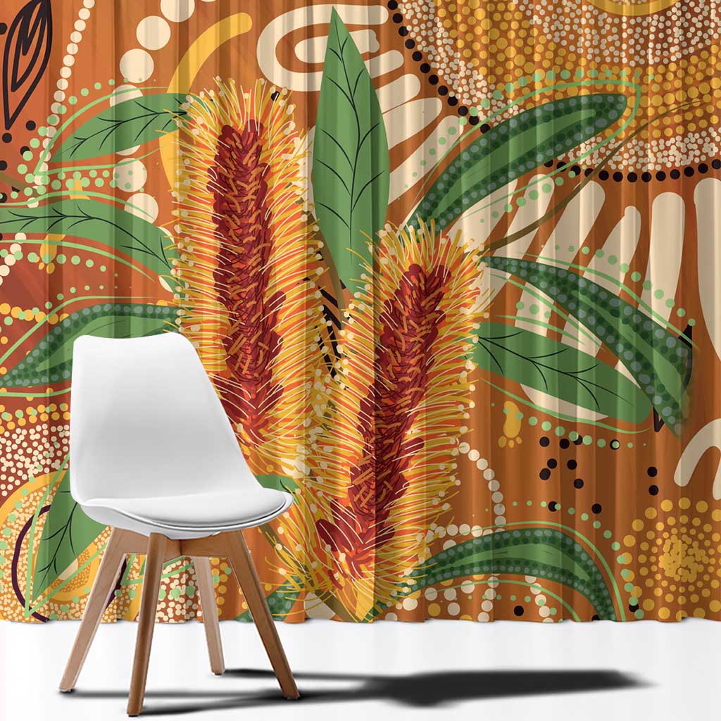 Australia Bottlebrush Window Curtain Callistemon Aussie Native Flowers Indigenous Art - Aussie Hoodie