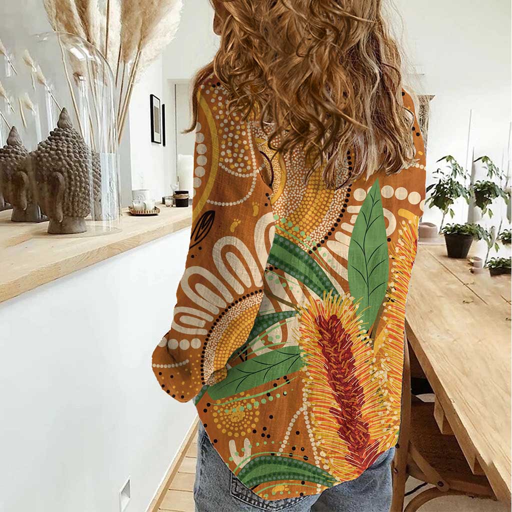 Australia Bottlebrush Women Casual Shirt Callistemon Aussie Native Flowers Indigenous Art - Aussie Hoodie