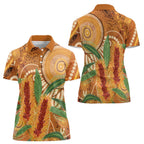 Australia Bottlebrush Women Polo Shirt Callistemon Aussie Native Flowers Indigenous Art - Aussie Hoodie