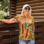 Australia Bottlebrush Women Polo Shirt Callistemon Aussie Native Flowers Indigenous Art - Aussie Hoodie