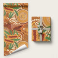 Australia Bottlebrush Wrapping Paper Callistemon Aussie Native Flowers Indigenous Art - Aussie Hoodie