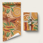 Australia Bottlebrush Wrapping Paper Callistemon Aussie Native Flowers Indigenous Art - Aussie Hoodie