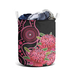 Australia Waratah Laundry Basket Telopea Aussie Native Flowers Indigenous Art - Aussie Hoodie