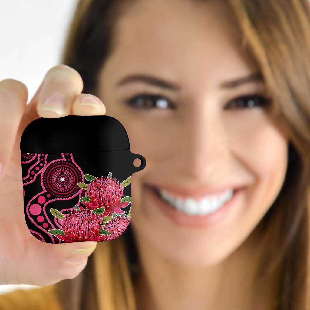 Australia Waratah AirPods Case Telopea Aussie Native Flowers Indigenous Art - Aussie Hoodie