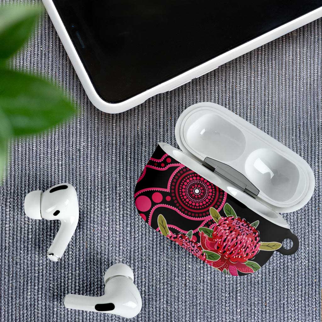 Australia Waratah AirPods Case Telopea Aussie Native Flowers Indigenous Art - Aussie Hoodie
