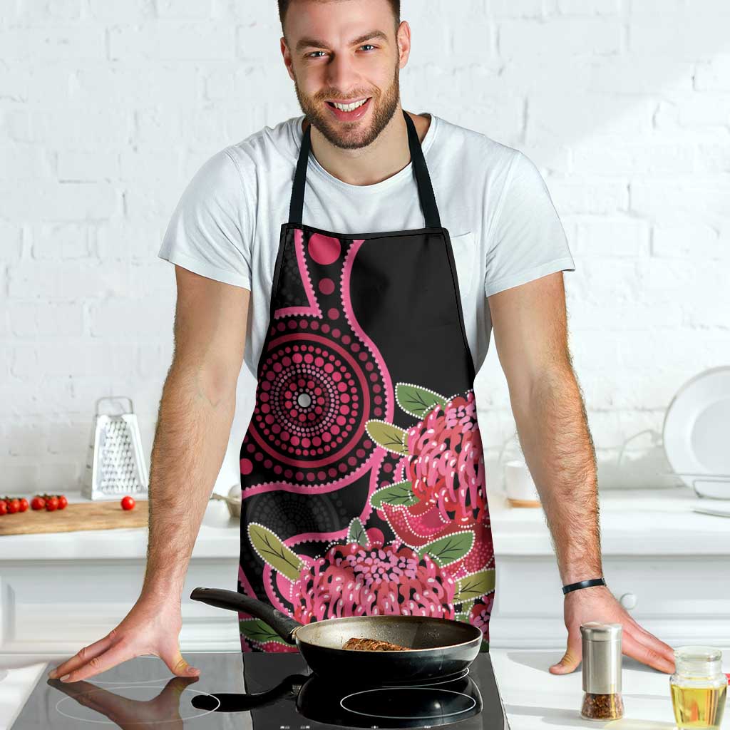 Australia Waratah Apron Telopea Aussie Native Flowers Indigenous Art - Aussie Hoodie