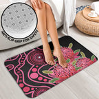 Australia Waratah Bathroom Set Telopea Aussie Native Flowers Indigenous Art - Aussie Hoodie