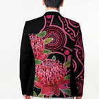 Australia Waratah Blazer Telopea Aussie Native Flowers Indigenous Art - Aussie Hoodie
