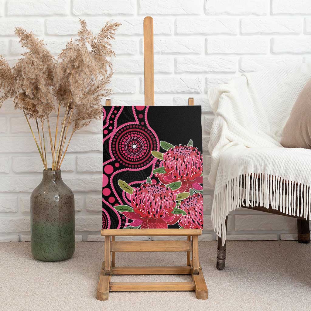 Australia Waratah Canvas Wall Art Telopea Aussie Native Flowers Indigenous Art - Aussie Hoodie