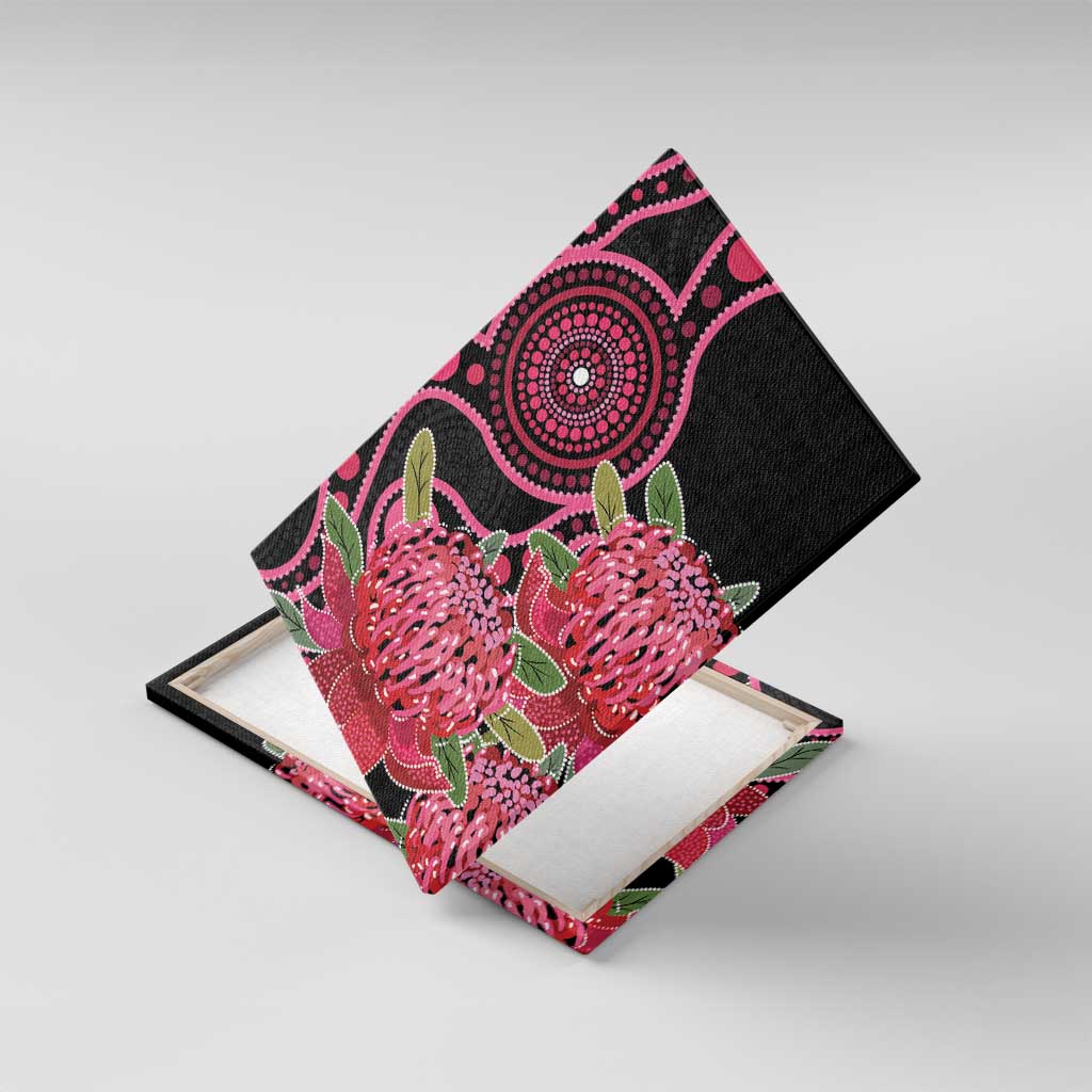 Australia Waratah Canvas Wall Art Telopea Aussie Native Flowers Indigenous Art - Aussie Hoodie