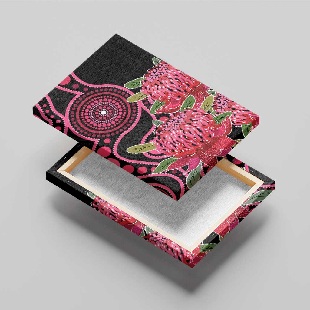 Australia Waratah Canvas Wall Art Telopea Aussie Native Flowers Indigenous Art - Aussie Hoodie