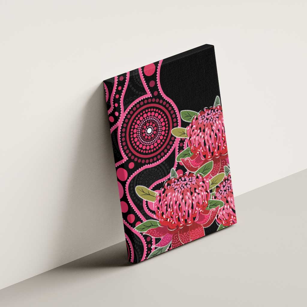 Australia Waratah Canvas Wall Art Telopea Aussie Native Flowers Indigenous Art - Aussie Hoodie