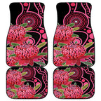 Australia Waratah Car Mats Telopea Aussie Native Flowers Indigenous Art - Aussie Hoodie