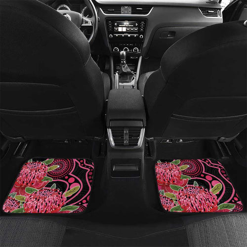 Australia Waratah Car Mats Telopea Aussie Native Flowers Indigenous Art - Aussie Hoodie