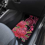 Australia Waratah Car Mats Telopea Aussie Native Flowers Indigenous Art - Aussie Hoodie