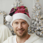 Australia Waratah Christmas Santa Hat Telopea Aussie Native Flowers Indigenous Art - Aussie Hoodie