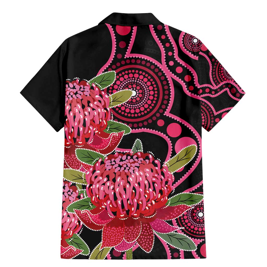 Australia Waratah Family Matching Mermaid Dress and Hawaiian Shirt Telopea Aussie Native Flowers Indigenous Art - Aussie Hoodie