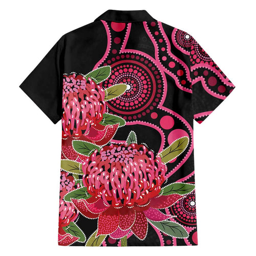 Australia Waratah Family Matching Summer Maxi Dress and Hawaiian Shirt Telopea Aussie Native Flowers Indigenous Art - Aussie Hoodie