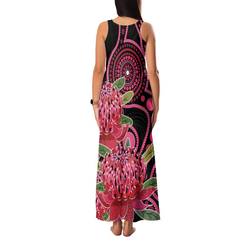 Australia Waratah Family Matching Tank Maxi Dress and Hawaiian Shirt Telopea Aussie Native Flowers Indigenous Art - Aussie Hoodie