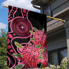 Australia Waratah Garden Flag Telopea Aussie Native Flowers Indigenous Art - Aussie Hoodie