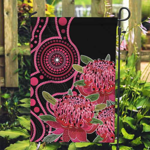 Australia Waratah Garden Flag Telopea Aussie Native Flowers Indigenous Art - Aussie Hoodie