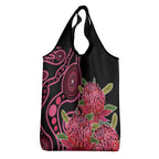 Australia Waratah Grocery Bag Telopea Aussie Native Flowers Indigenous Art - Aussie Hoodie