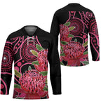 Australia Waratah Hockey Jersey Telopea Aussie Native Flowers Indigenous Art - Aussie Hoodie