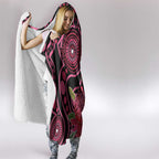 Australia Waratah Hooded Blanket Telopea Aussie Native Flowers Indigenous Art - Aussie Hoodie