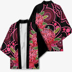 Australia Waratah Kimono Telopea Aussie Native Flowers Indigenous Art - Aussie Hoodie