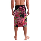 Australia Waratah Lavalava Telopea Aussie Native Flowers Indigenous Art - Aussie Hoodie