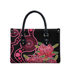 Australia Waratah Leather Bag Telopea Aussie Native Flowers Indigenous Art - Aussie Hoodie