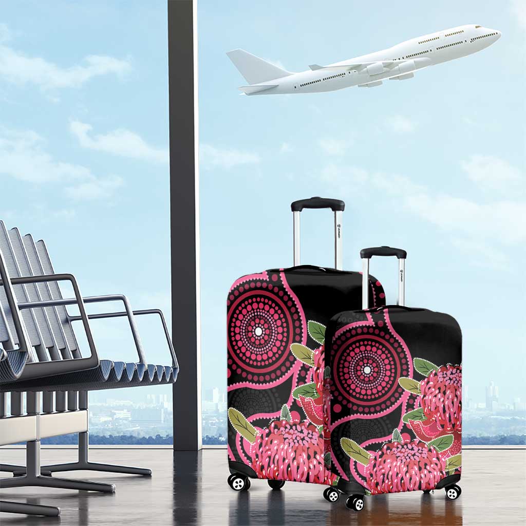 Australia Waratah Luggage Cover Telopea Aussie Native Flowers Indigenous Art - Aussie Hoodie