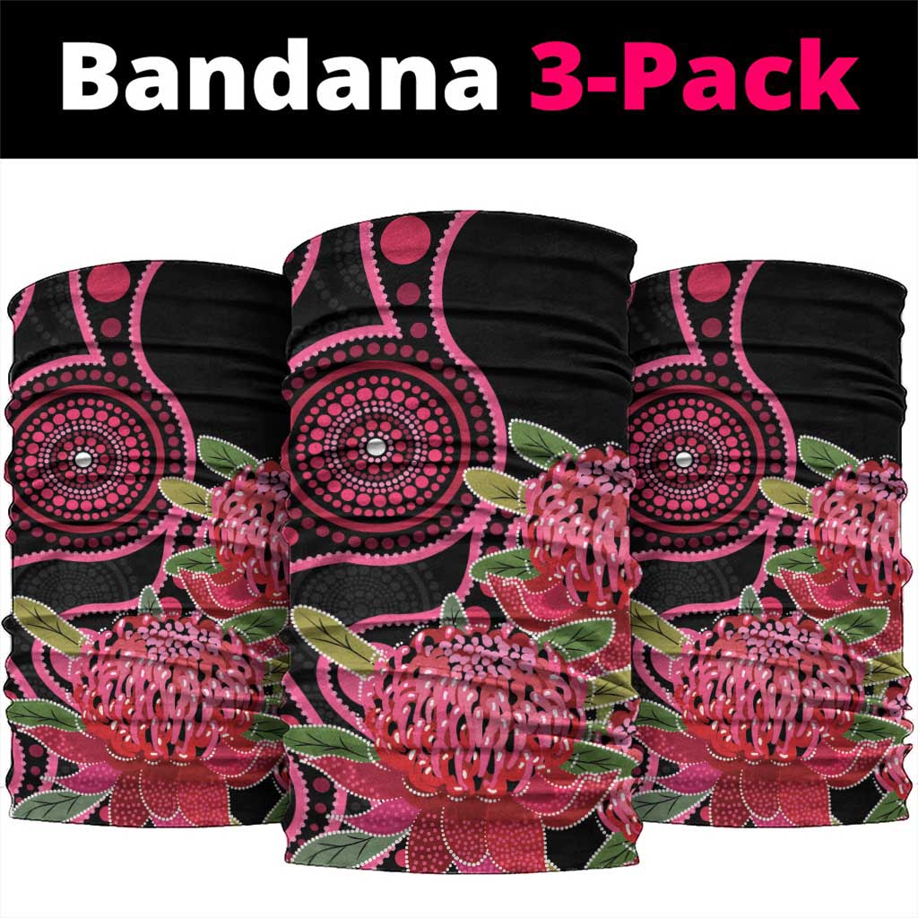 Australia Waratah Neck Gaiter Telopea Aussie Native Flowers Indigenous Art - Aussie Hoodie