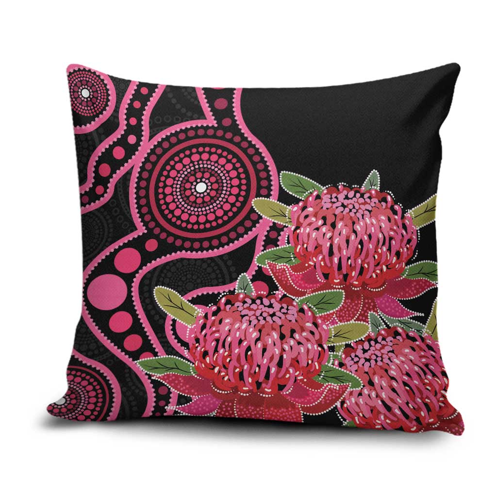 Australia Waratah Pillow Cover Telopea Aussie Native Flowers Indigenous Art - Aussie Hoodie