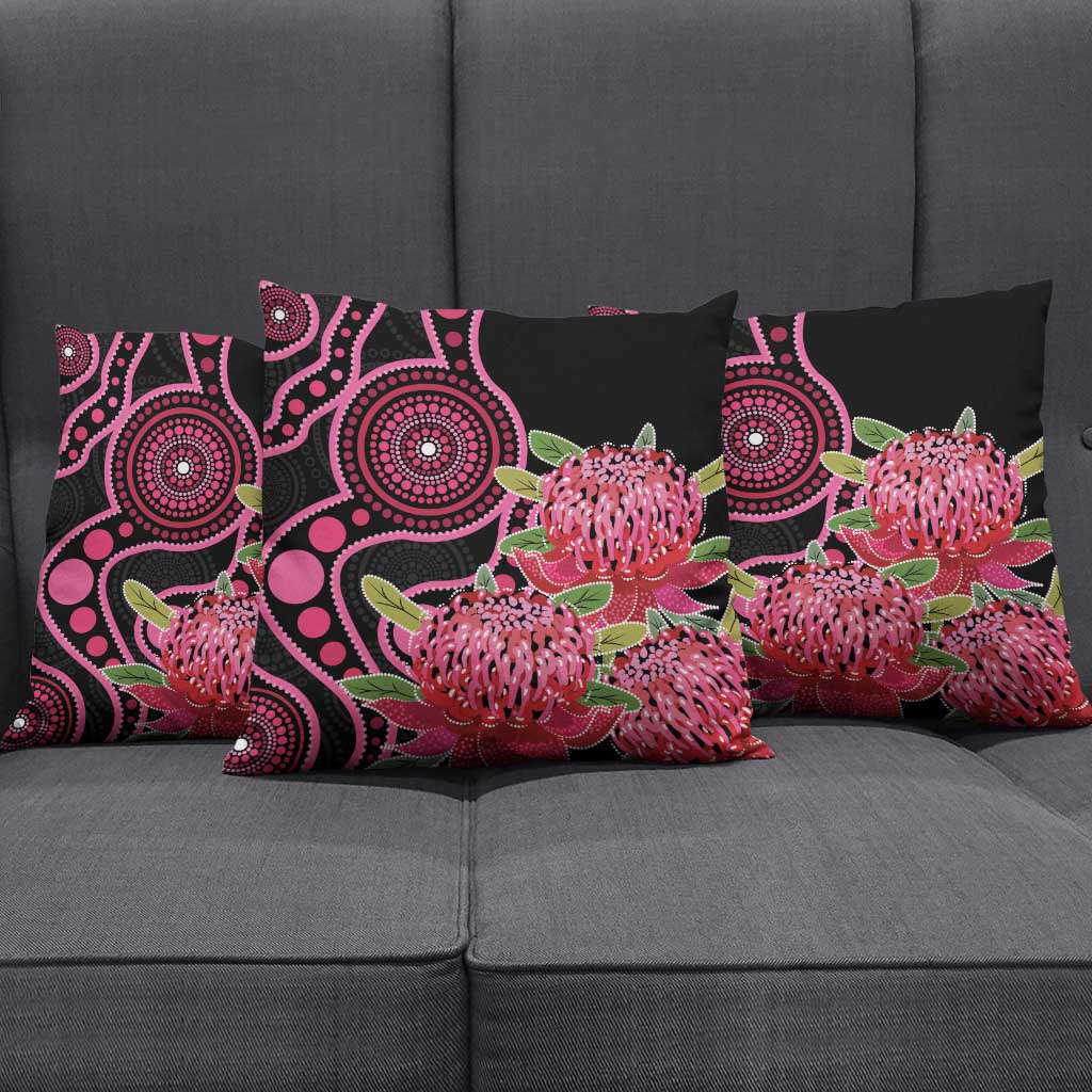 Australia Waratah Pillow Cover Telopea Aussie Native Flowers Indigenous Art - Aussie Hoodie
