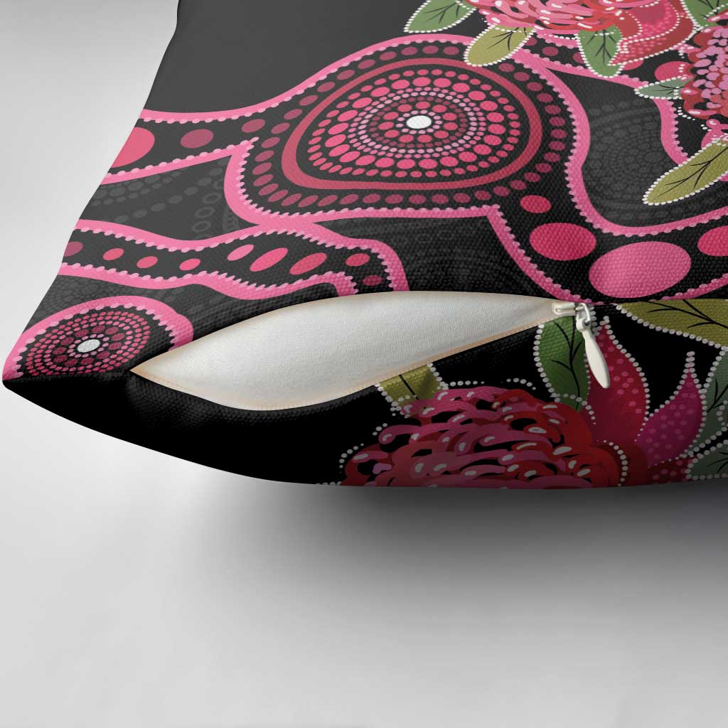 Australia Waratah Pillow Cover Telopea Aussie Native Flowers Indigenous Art - Aussie Hoodie
