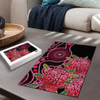 Australia Waratah Puzzle Telopea Aussie Native Flowers Indigenous Art - Aussie Hoodie