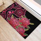 Australia Waratah Rubber Doormat Telopea Aussie Native Flowers Indigenous Art - Aussie Hoodie